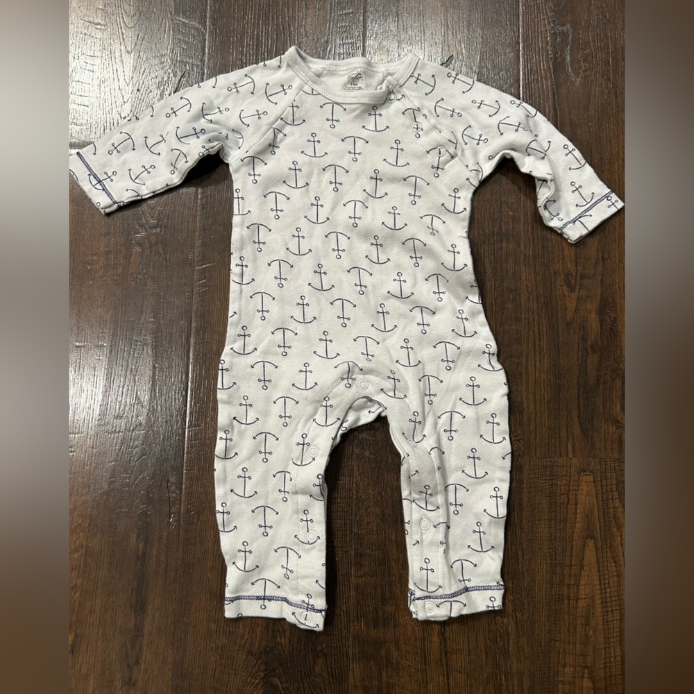 Nautical Anchor Print Kids One Piece